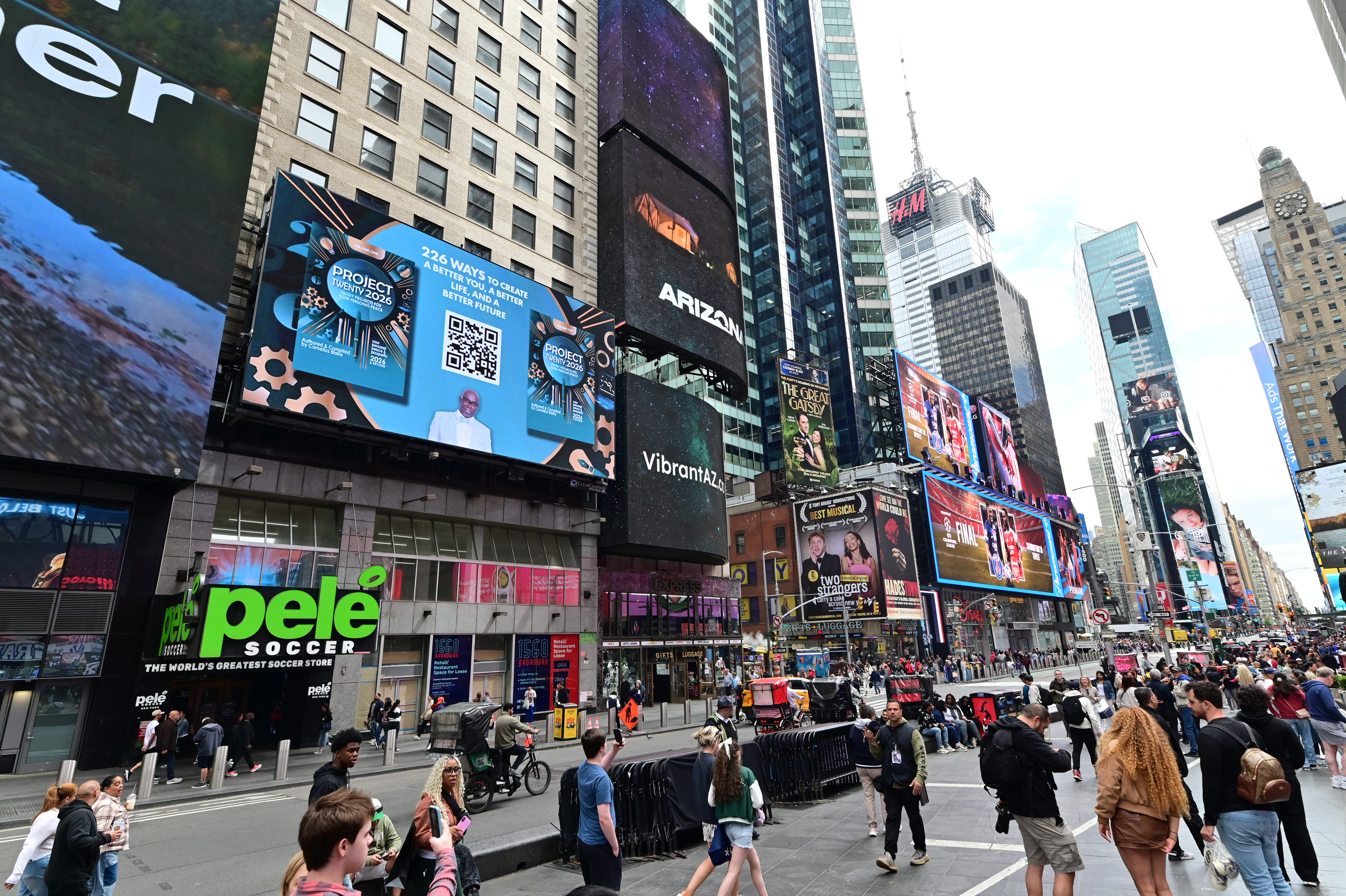 Avenroth Project Twenty 2026 promotion displayed in Times Square